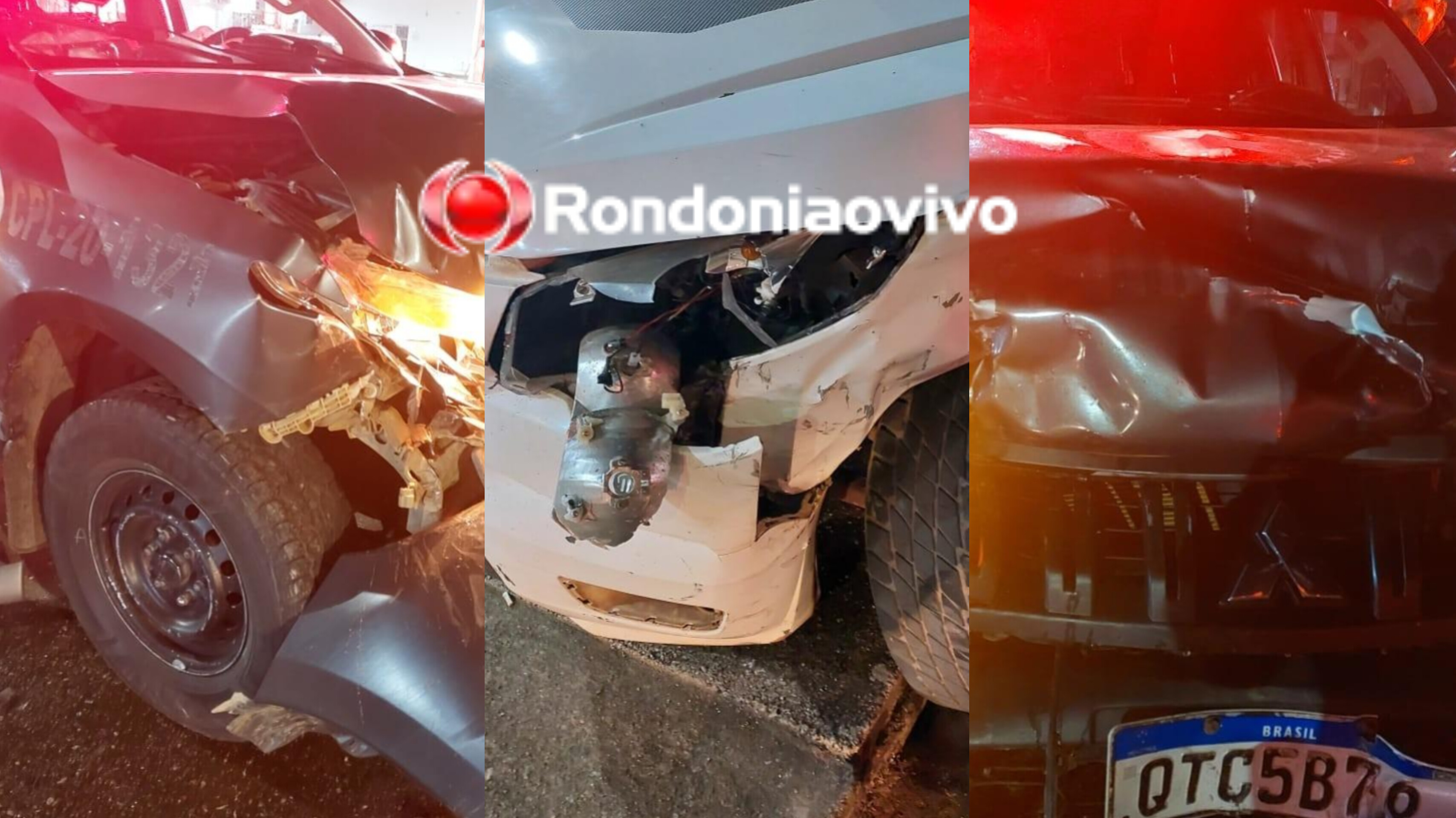 NA RAIMUNDO: Viatura da PM bate na lateral de S10 durante perseguição; motorista ingeriu bebida 