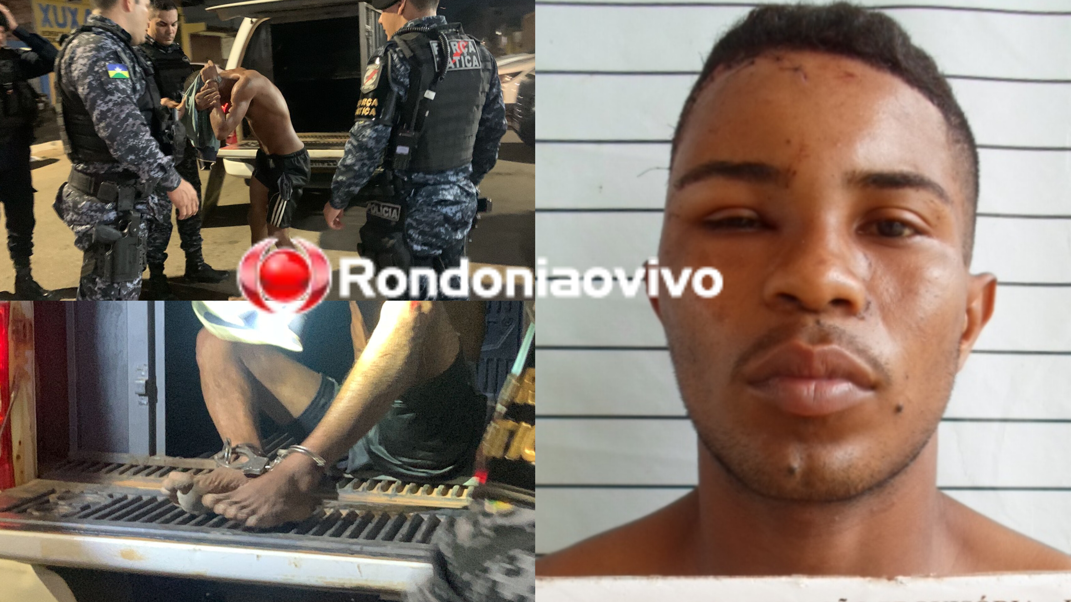 ATREVIMENTO: Foragido acusado de roubo é preso no Mocambo e investe contra equipe da PM