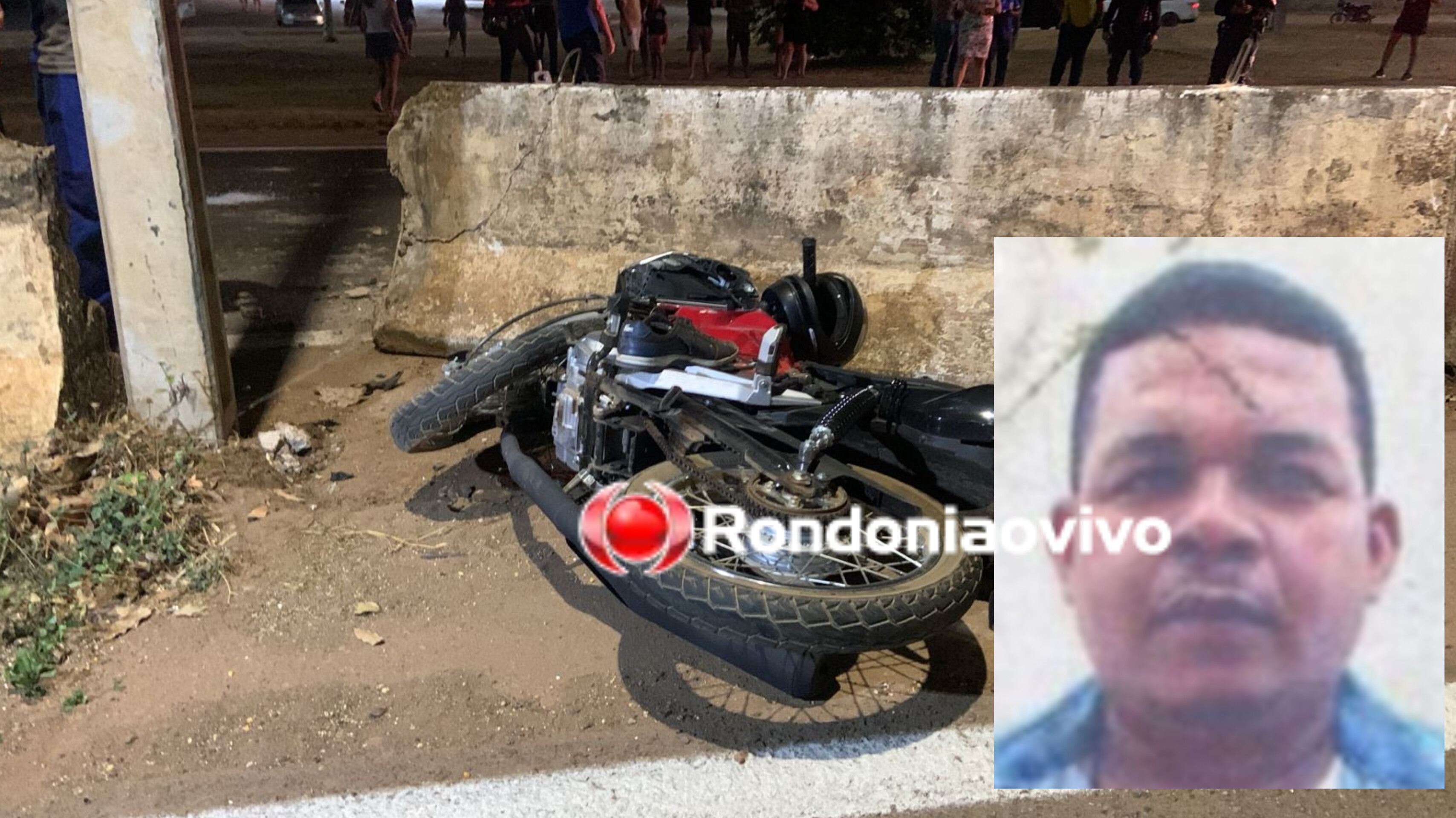 URGENTE: Motociclista morre após passar direto e bater em mureta na BR-364 