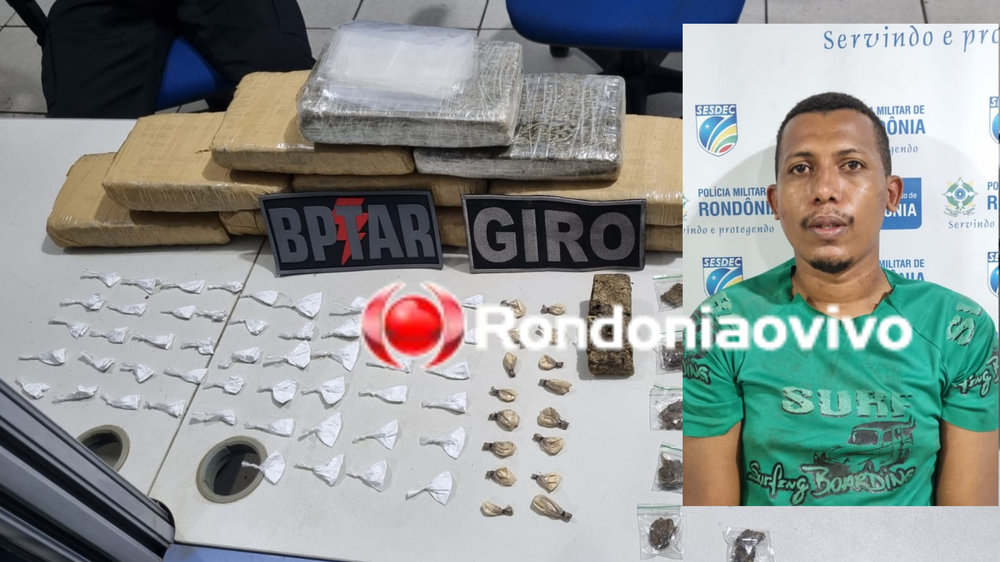 FLAGRANTE: BPTAR prende homem com 10 quilos de maconha na zona Leste 