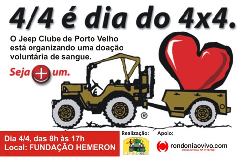 Jeep Clube de Porto Velho promove ação social voluntária 