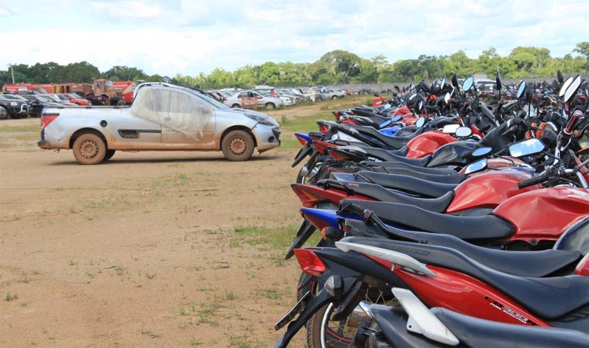 + DE 500 VEÍCULOS: Detran começa leilão nesta segunda-feira (11) em Rondônia