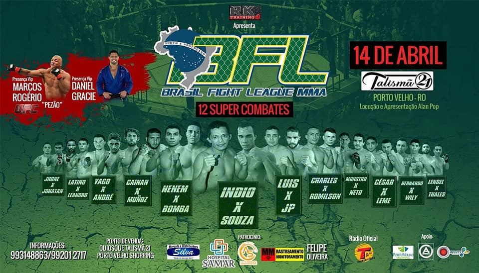 Brasil Fight League conta com 12 lutas e presença de ídolos do MMA