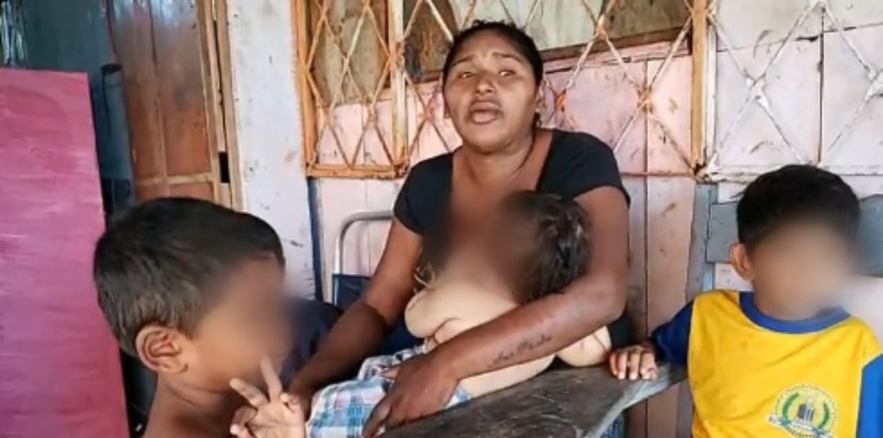 FOME: Mãe de sete crianças pede socorro por abrigo e alimentação