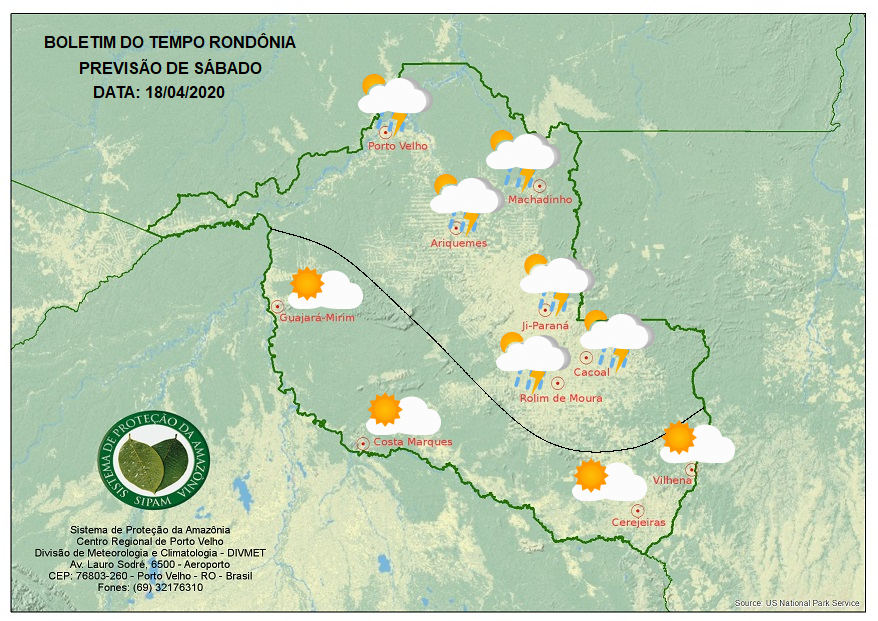 CLIMA: Confira a previsão do tempo para este sábado em Rondônia