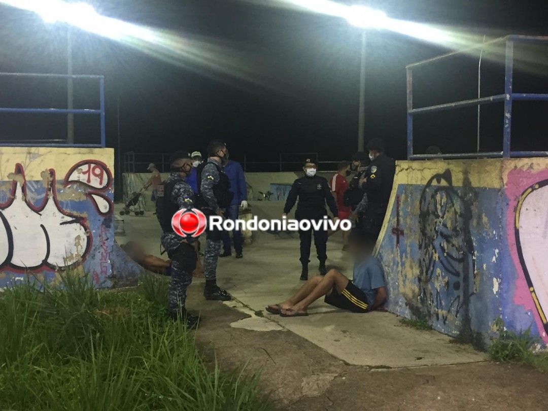 SKATE PARK: Adolescente é agredido a pauladas e detido ao ser flagrado com droga