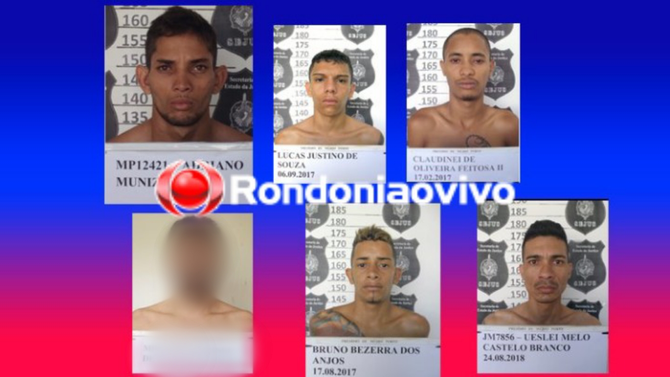 IDENTIFICADOS: Confira nomes e imagens de apenados que fugiram do presídio Ênio Pinheiro