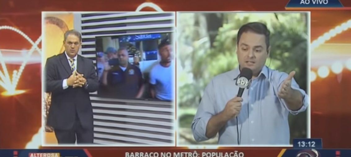 BRIGA: Repórter do SBT é agredido e apresentador de programa deixa estúdio ao vivo