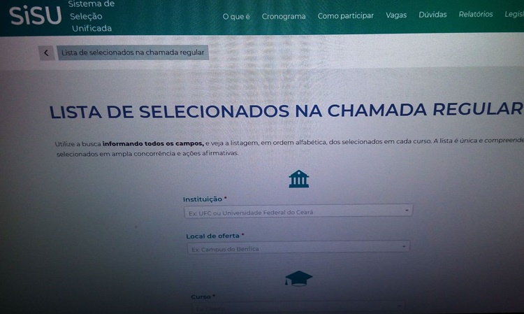 PROCESSO SELETIVO: Inscrição para o Sisu é adiada e vai de 7 a 10 de julho