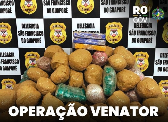 VENATOR: PCRO deflagra operação e apreende mais de 50kg de drogas