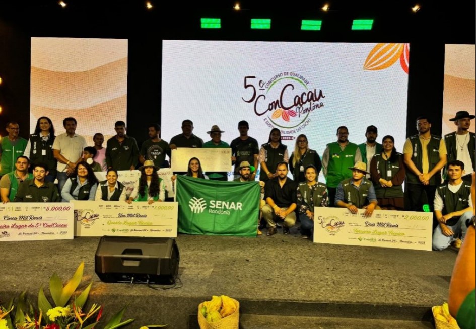 5ª EDIÇÃO: ConCacau premia cinco produtores atendidos pela Assistência Técnica do SENAR RO