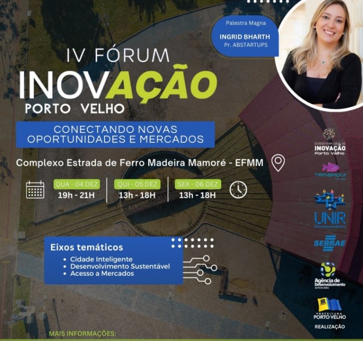 EVENTO: IV Fórum de Inovação de PVH começa hoje (4) a partir das 18h30