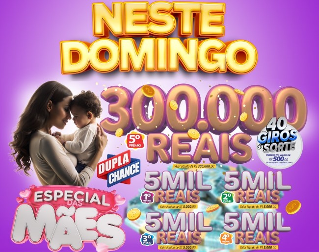 DIA DAS MÃES: RondonCAP com 300 mil reais no 5º prêmio e título dupla chance