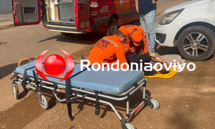 URGENTE: Motociclista sofre grave acidente em frente a oficina mecânica