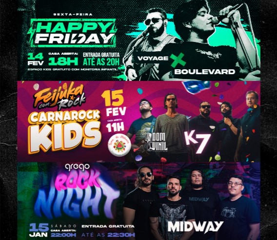 ROCK: Confira a agenda semanal do grego original