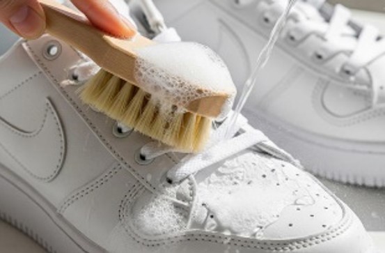 SEM DANIFICAR: Um truque dos especialistas em limpeza para lavar seus tênis