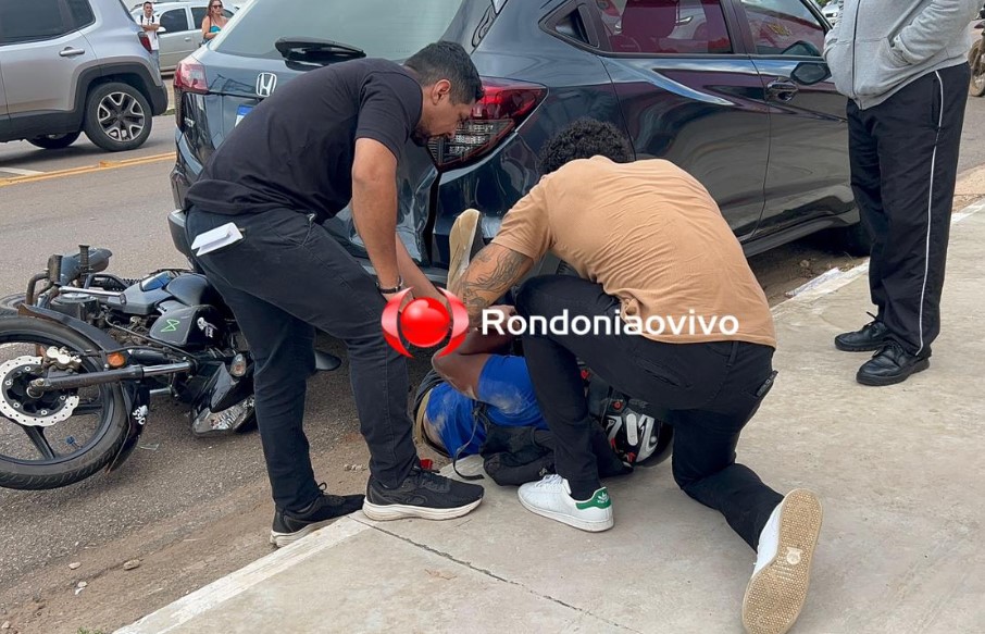 VÍDEO: Moto aplicativo sofre grave acidente na Avenida Carlos Gomes