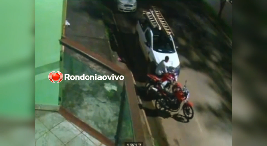 ASSISTA VÍDEO: Ladrão é gravado furtando motocicleta de trabalhador na Rio Madeira 