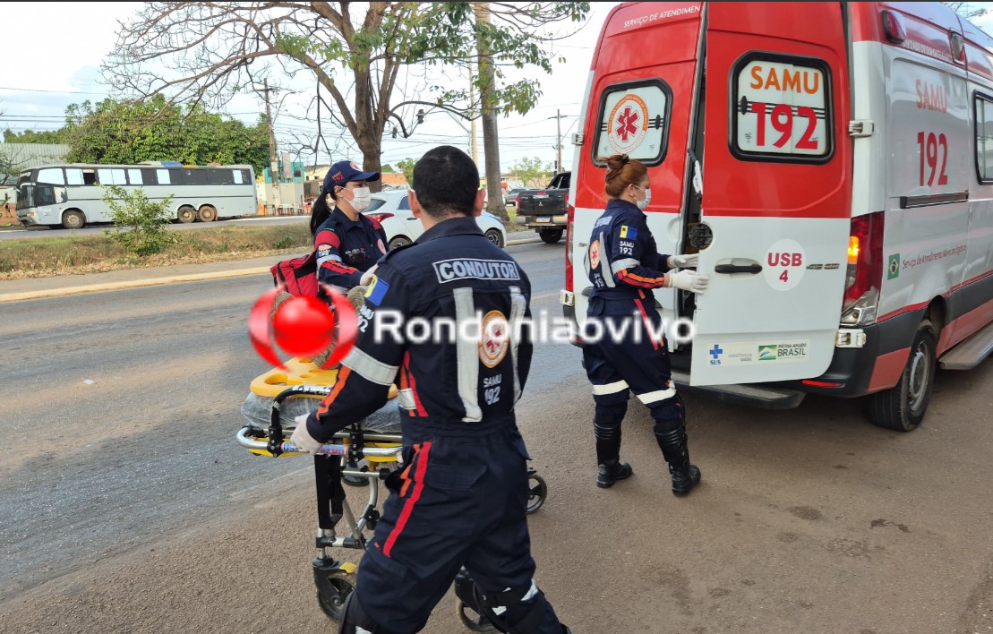 VÍDEO: Trabalhador é socorrido pelo Samu após cair do telhado de loja