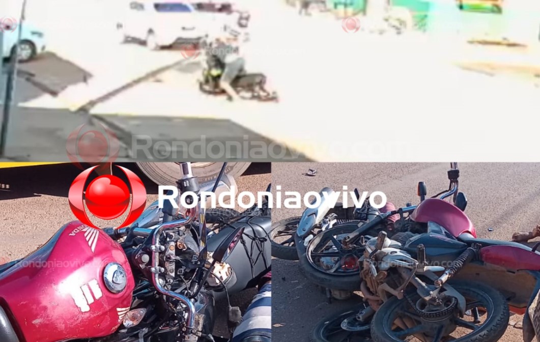 URGENTE: Motociclistas ficam em estado grave após forte colisão - VÍDEO