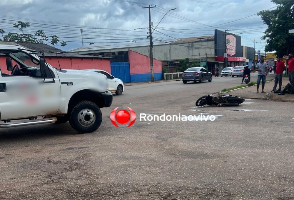 URGENTE: Militar da Base Aérea sofre acidente envolvendo moto e caminhão
