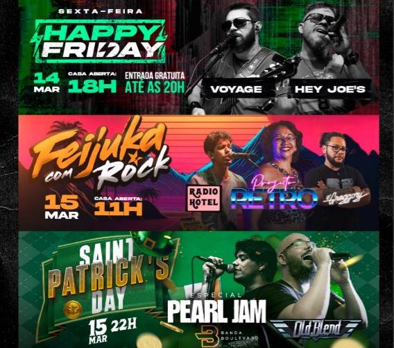 SAINT PATRICK'S DAY: Confira a agenda semanal do grego original 