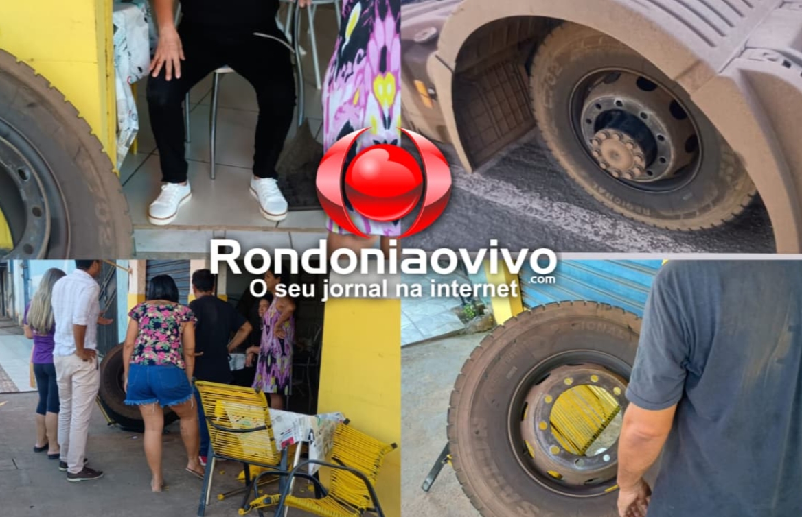 URGENTE: Pneu de carreta se solta e atinge casal em lanchonete na Imigrantes