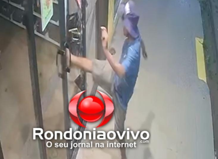 VÍDEO: Ladrão é flagrado por câmeras ao arrombar loja da Cacau Show