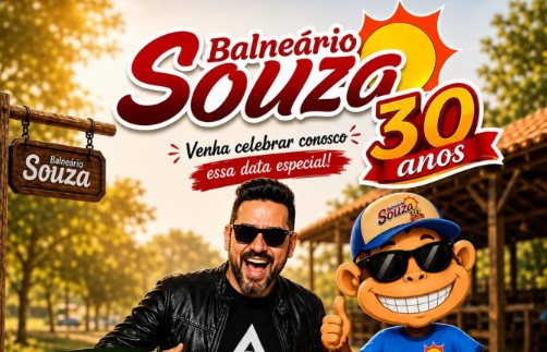 LAZER: Balneário Souza celebra 30 anos com programação especial e show de Alan Pop