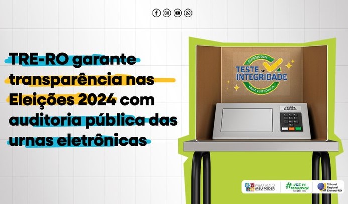 TRANSPARÊNCIA:TRE-RO realizará auditoria pública das urnas eletrônicas durante eleições