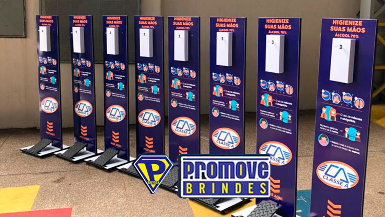 PREVENÇÃO: Totem higienizador personalizado para empresas 