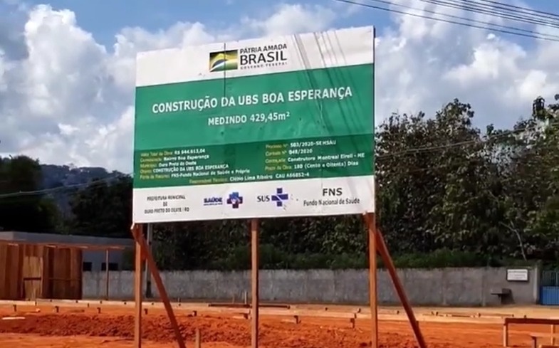 Ouro Preto do Oeste recebe verba para construção de nova UBS