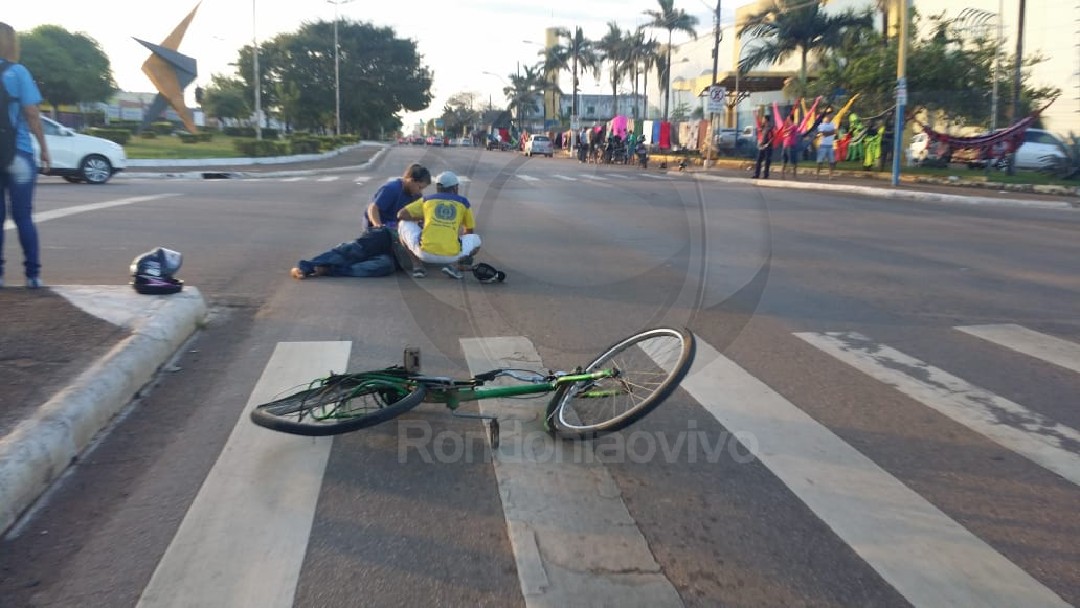 FERIADO: Idoso fica gravemente lesionado em atropelamento na capital