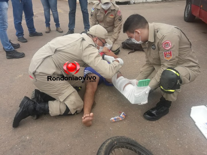 OMISSÃO: Mulher foge após atropelar e deixar motociclista seriamente ferido