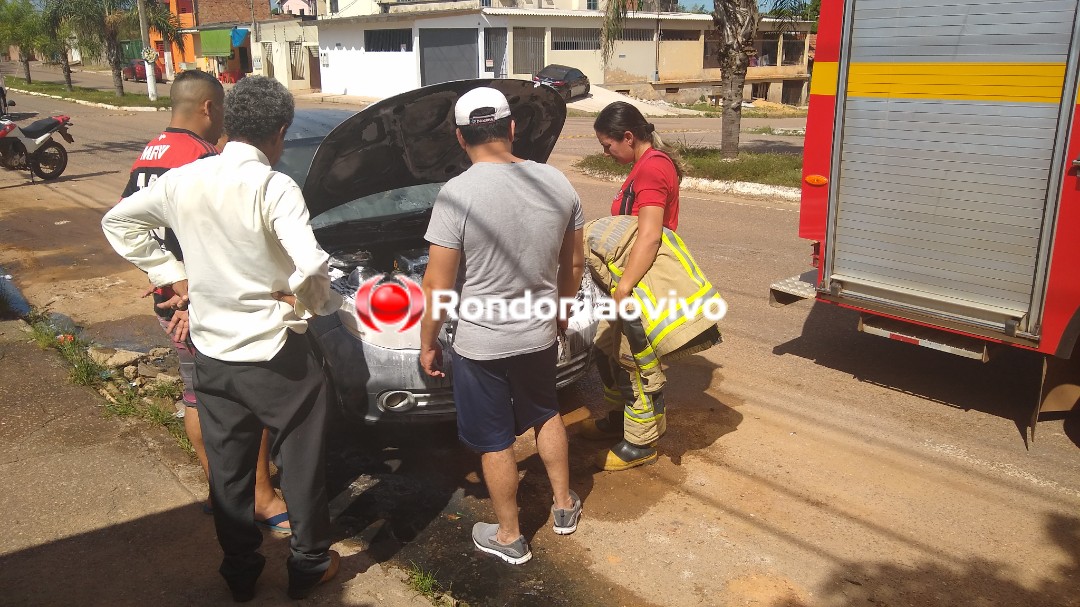 SINISTRO: Automóvel pega fogo em Avenida na região Central de Porto Velho