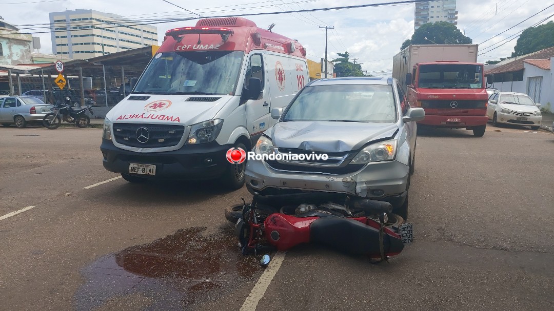 ASSISTA: Grave acidente deixa motociclista ferido na Duque de Caxias