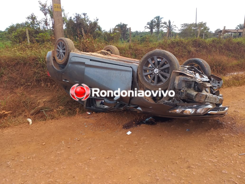 ACIDENTE: Capotamento na estrada da Penal deixa quatro pessoas feridas