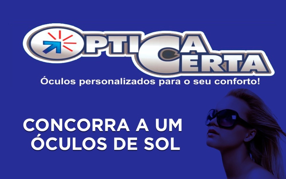 Concorra a um óculos de sol da Optica Certa