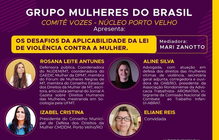 CAPITAL: Grupo Mulheres do Brasil debate violência contra a mulher