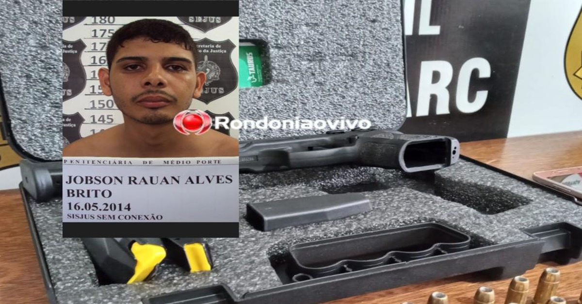 AÇÃO DA PC: Ex-presidiário é flagrado com pistola 9mm furtada em transportadora