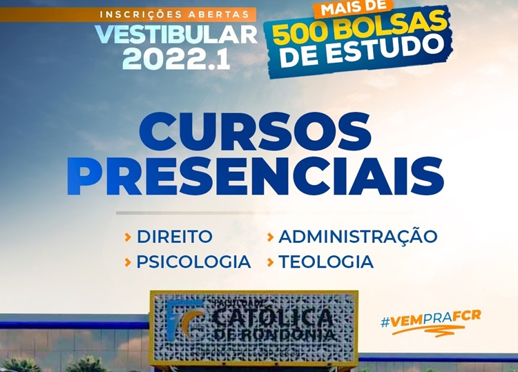 VESTIBULAR 2022.1: FCR abre inscrições com mais de 500 bolsas disponíveis