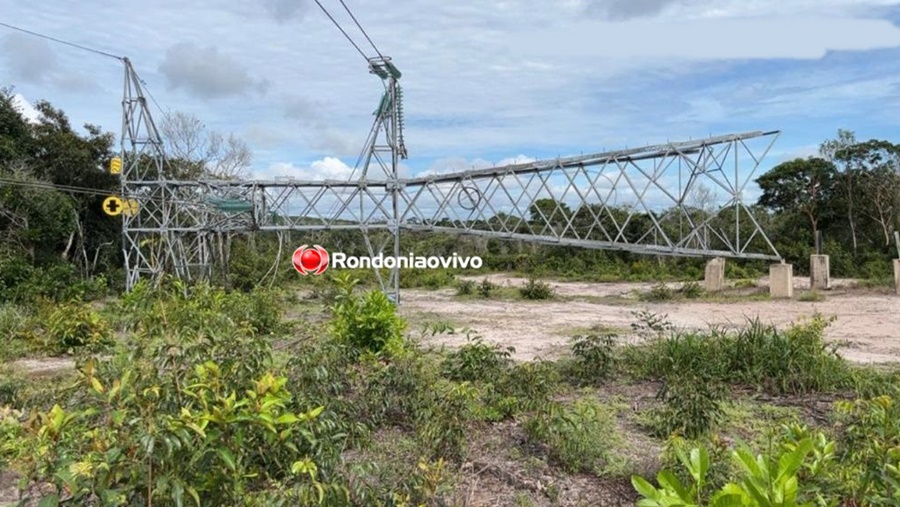 VANDALISMO: Mais uma torre de transmissão é derrubada em Rondônia 