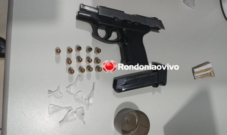 NA CONVENIÊNCIA: Mulher e comparsas são presos com pistola e porções de cocaína 