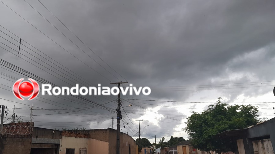 INSTABILIDADE: Domingo (05) será de céu nublado e chuva a qualquer hora em RO