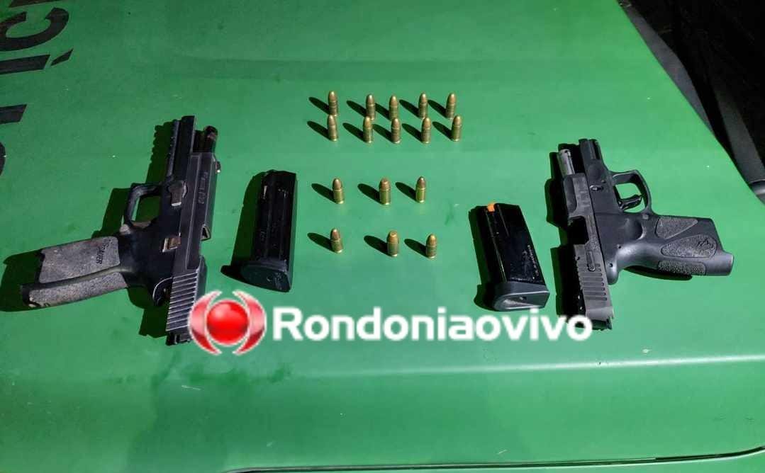 CUECA: Polícia Militar prende homem que bebia armado com pistolas em bar 