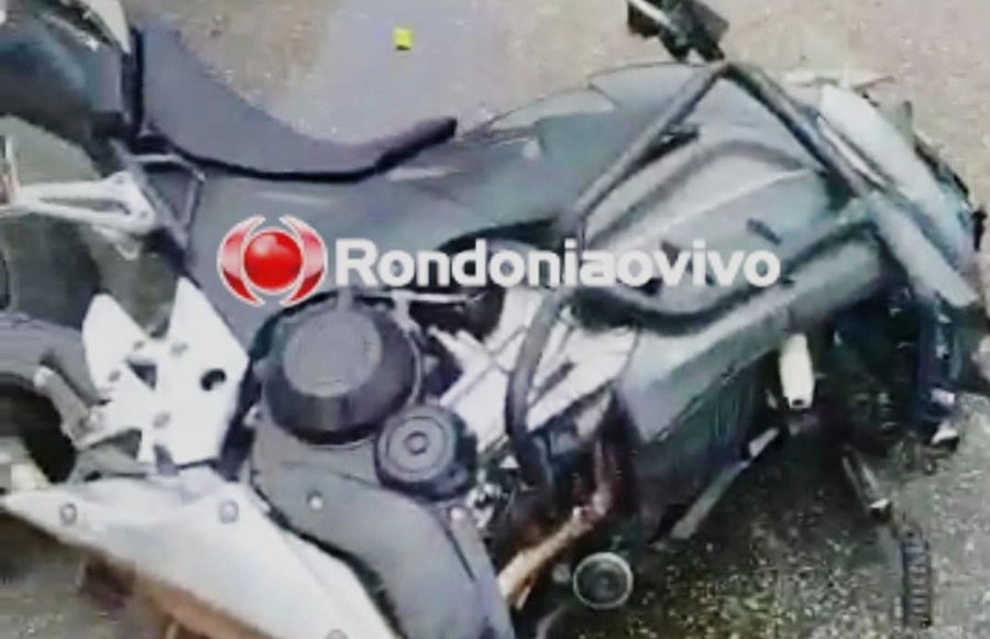 VÍDEO: Grave acidente é registrado entre CB500 e caminhonete no Centro 