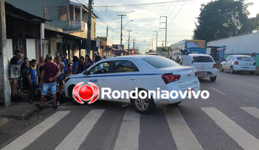 VÍDEO: Aluna é atropelada por táxi na faixa de pedestre em frente de escola