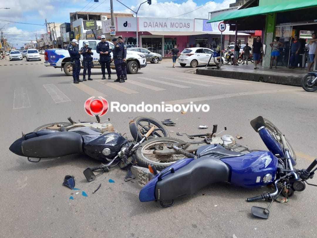 ACIDENTE: Grave batida entre motos deixa duas pessoas feridas na zona Sul 