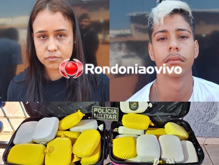 TRÁFICO NA 364: PM prende casal de Goiânia com 25 quilos de cocaína em Porto Velho