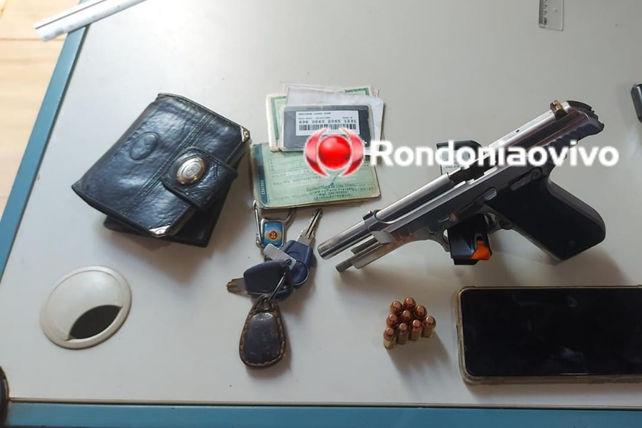 EMBRIAGADO: Após denúncia anônima, homem é preso com pistola calibre .40